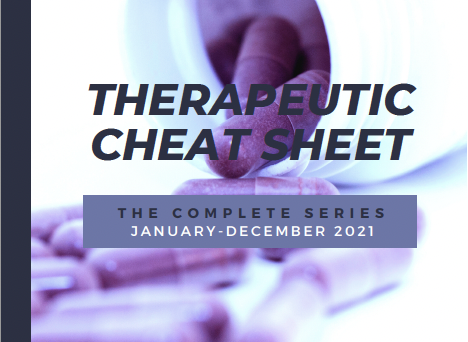 2021 Complete Therapeutic Cheat Sheet Series